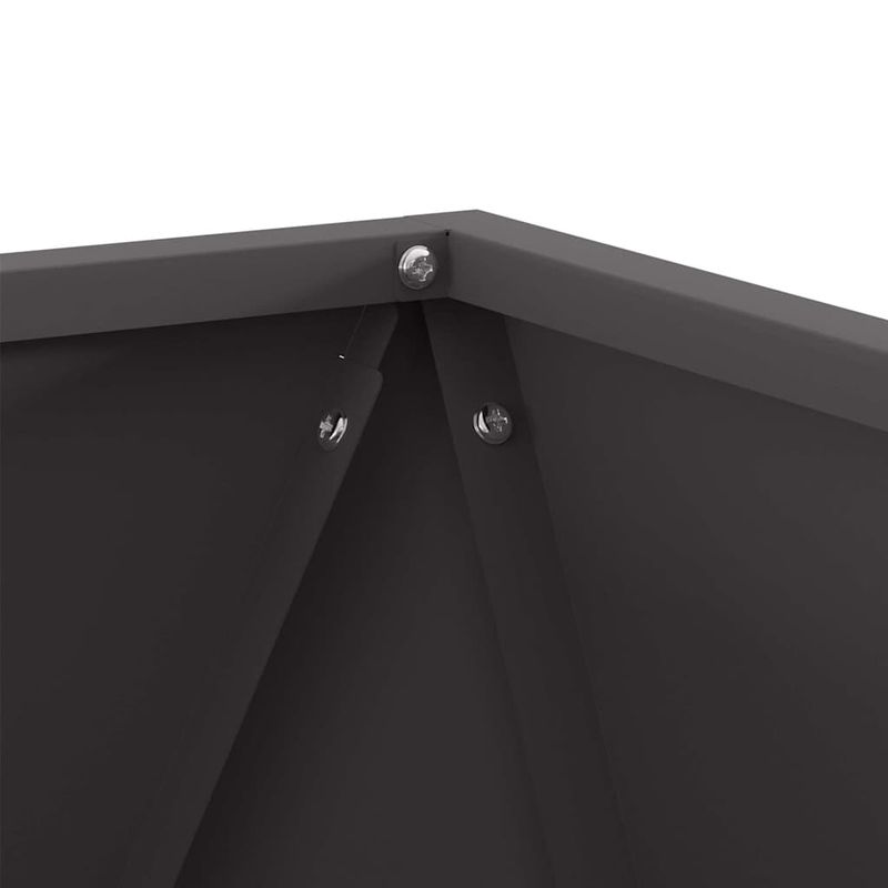 Casa si Gradina - Gradinarit si plante - Plante si ghivece - Ghivece si suporturi - Jardiniera 2 pcs Negru 50 x 50 x 50 cm Otel - Infinity.ro