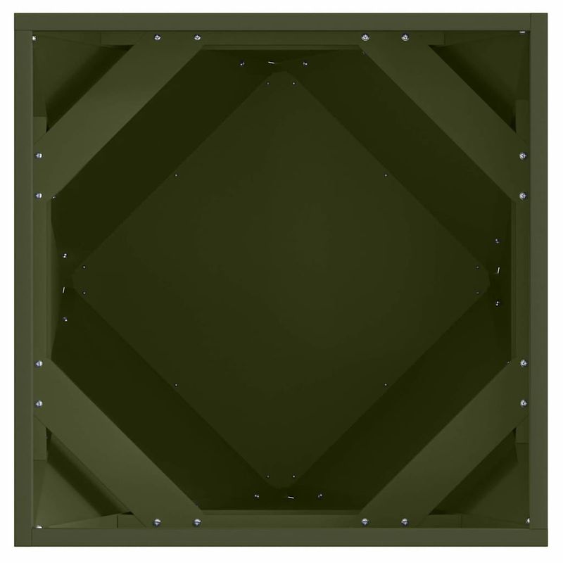 Casa si Gradina - Gradinarit si plante - Plante si ghivece - Ghivece si suporturi - Jardiniera Verde masliniu 50 x 50 x 50 cm Otel - Infinity.ro