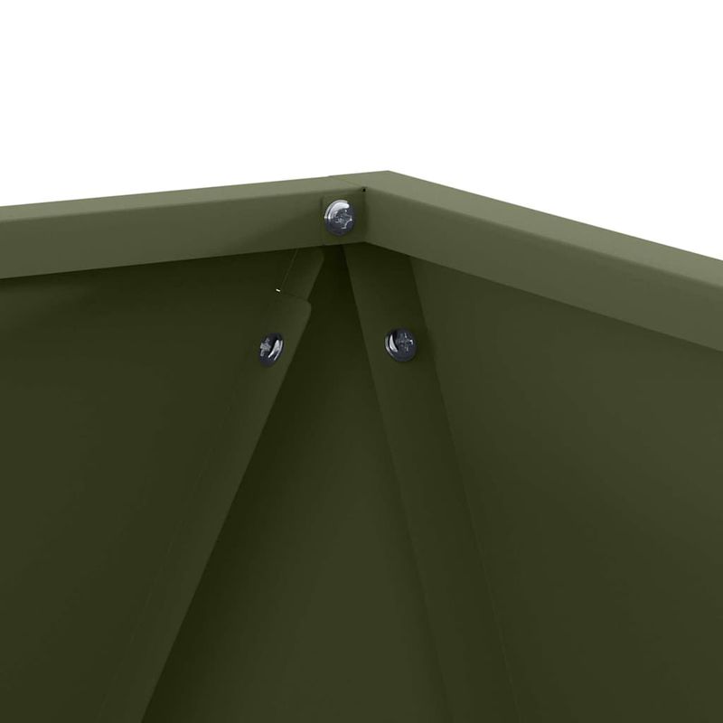 Casa si Gradina - Gradinarit si plante - Plante si ghivece - Ghivece si suporturi - Jardiniera Verde masliniu 50 x 50 x 50 cm Otel - Infinity.ro