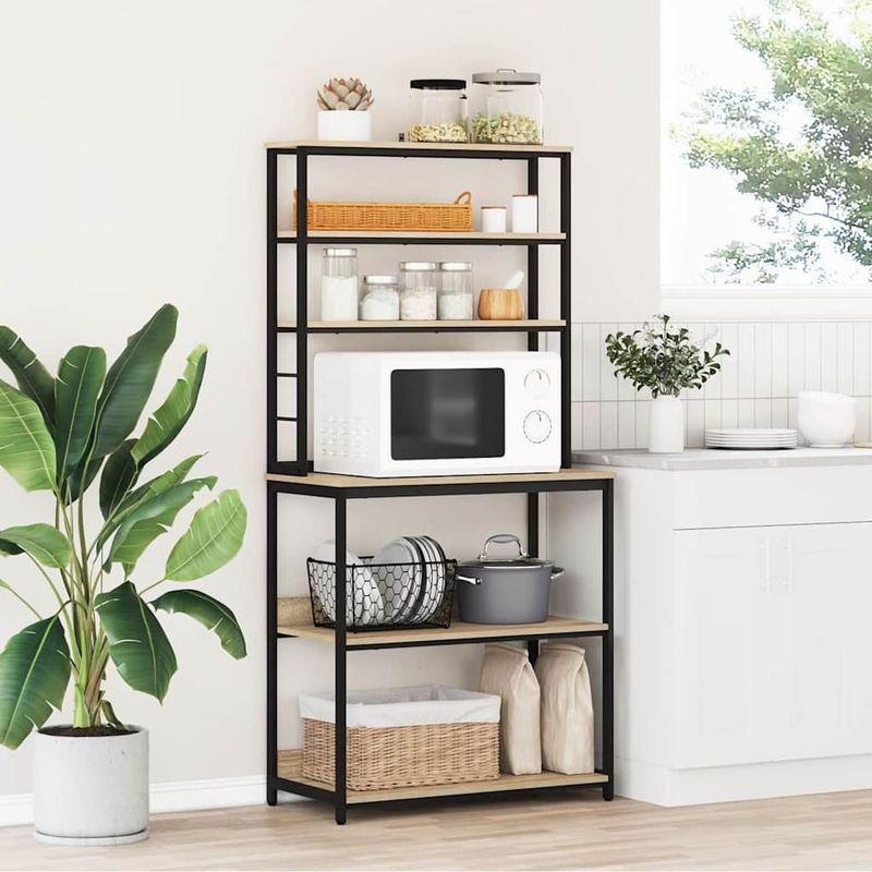 Casa si Gradina - Mobilier - Biblioteci si rafturi - Biblioteci - Raft de bucatarie Stejar Sonoma 80 x 40 x 168 cm Lemn compozit - Infinity.ro