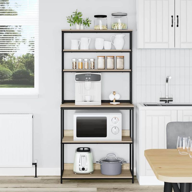 Casa si Gradina - Mobilier - Biblioteci si rafturi - Biblioteci - Raft de bucatarie Stejar Sonoma 80 x 40 x 168 cm Lemn compozit - Infinity.ro