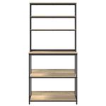 Casa si Gradina - Mobilier - Biblioteci si rafturi - Biblioteci - Raft de bucatarie Stejar Sonoma 80 x 40 x 168 cm Lemn compozit - Infinity.ro