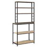 Casa si Gradina - Mobilier - Biblioteci si rafturi - Biblioteci - Raft de bucatarie Stejar Sonoma 80 x 40 x 168 cm Lemn compozit - Infinity.ro