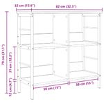 Casa si Gradina - Mobilier - Biblioteci si rafturi - Biblioteci - Raft pentru carti Lemn Vechi 82 x 32 x 79 cm Lemn compozit - Infinity.ro