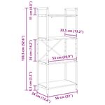 Casa si Gradina - Mobilier - Biblioteci si rafturi - Biblioteci - Raft pentru carti Stejar Sonoma 56 x 34 x 133,5 cm - Infinity.ro