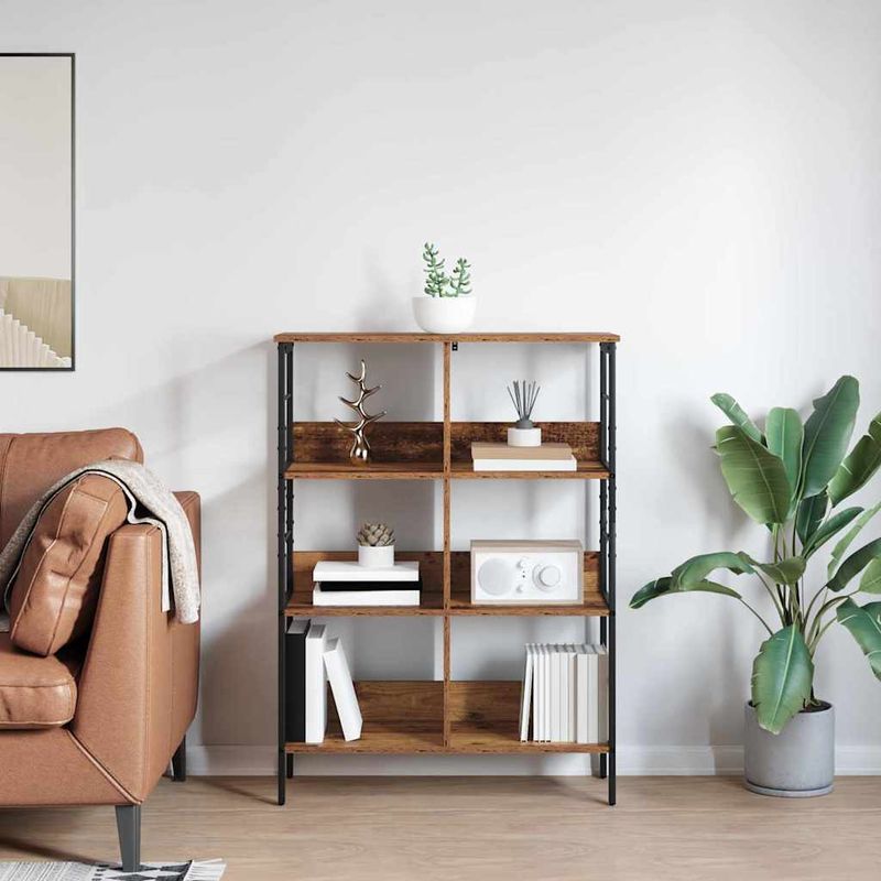 Casa si Gradina - Mobilier - Biblioteci si rafturi - Biblioteci - Raft pentru carti Lemn Vechi 82 x 32 x 112 cm Lemn compozit - Infinity.ro