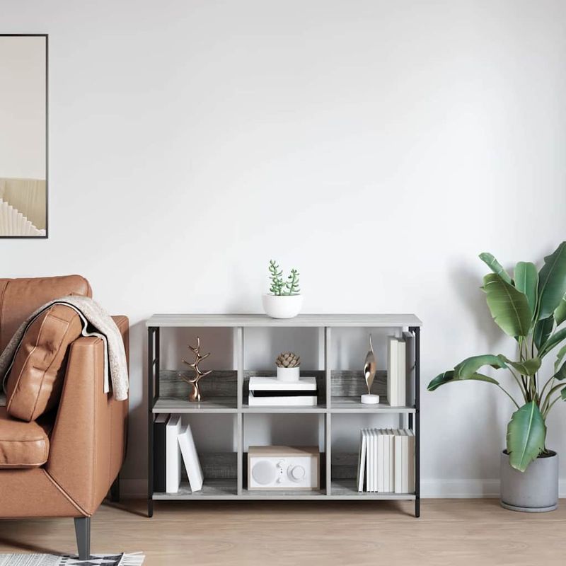 Casa si Gradina - Mobilier - Biblioteci si rafturi - Biblioteci - Raft pentru carti Gri Sonoma 102 x 32 x 72,5 cm Lemn compozit - Infinity.ro