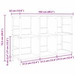 Casa si Gradina - Mobilier - Biblioteci si rafturi - Biblioteci - Raft pentru carti Gri Sonoma 102 x 32 x 72,5 cm Lemn compozit - Infinity.ro