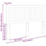 Casa si Gradina - Mobilier - Paturi si accesorii - Accesorii paturi - Tablie de pat cu depozitare, 75 cm, lemn masiv de pin - Infinity.ro