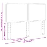 Casa si Gradina - Mobilier - Paturi si accesorii - Accesorii paturi - Tablie de pat cu aripioare, negru, 93x23x118/128 cm, textil - Infinity.ro