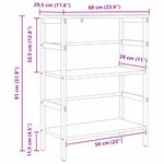 Casa si Gradina - Mobilier - Biblioteci si rafturi - Biblioteci - Raft pentru carti Stejar Artizanal 60 x 29,5 x 81 cm - Infinity.ro