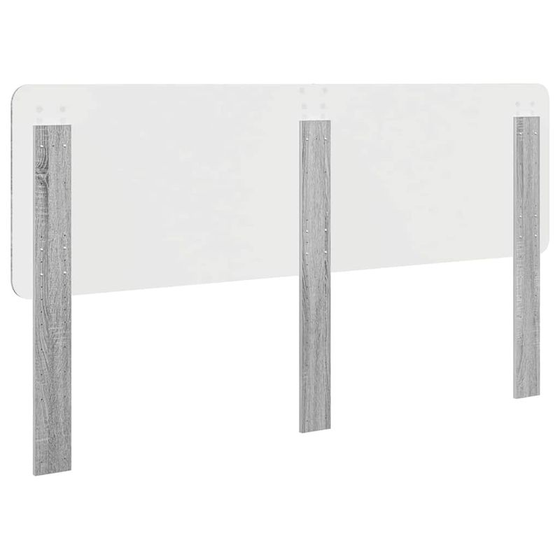 Casa si Gradina - Mobilier - Paturi si accesorii - Accesorii paturi - Tablie de pat cu aripioare gri deschis 163x23x118/128 cm textil - Infinity.ro