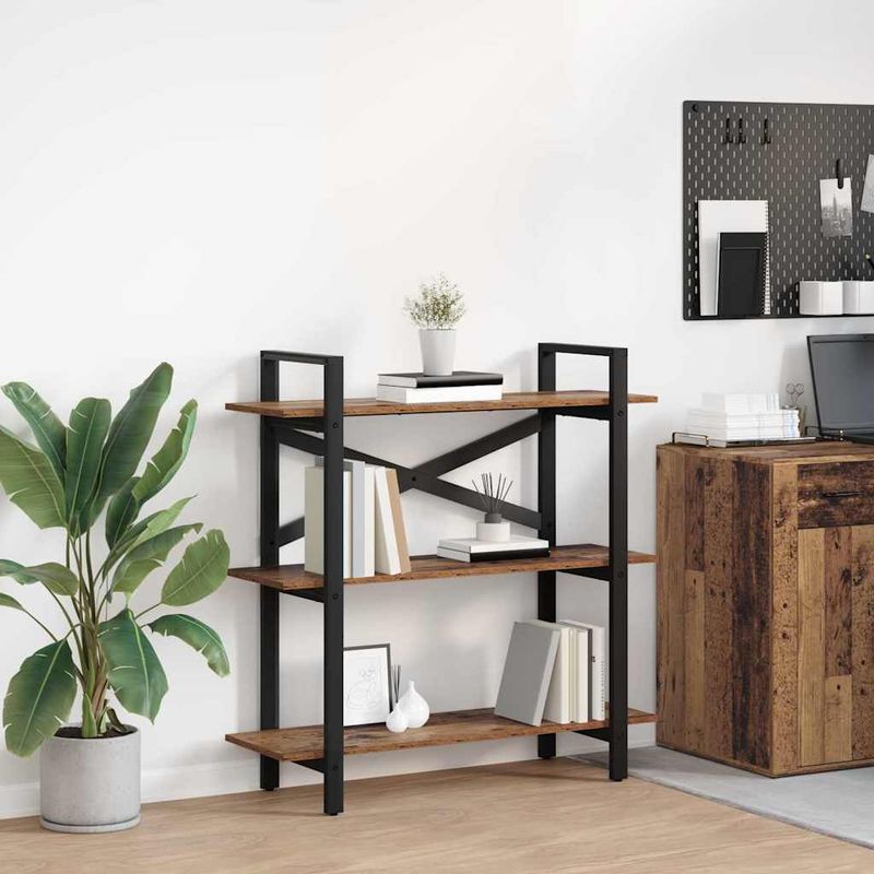 Casa si Gradina - Mobilier - Biblioteci si rafturi - Biblioteci - Raft pentru carti Lemn Vechi 100 x 33,5 x 102 cm Lemn compozit - Infinity.ro