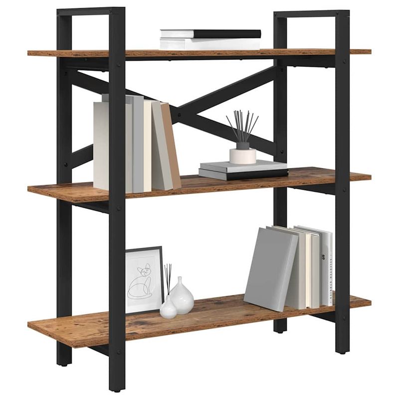 Casa si Gradina - Mobilier - Biblioteci si rafturi - Biblioteci - Raft pentru carti Lemn Vechi 100 x 33,5 x 102 cm Lemn compozit - Infinity.ro