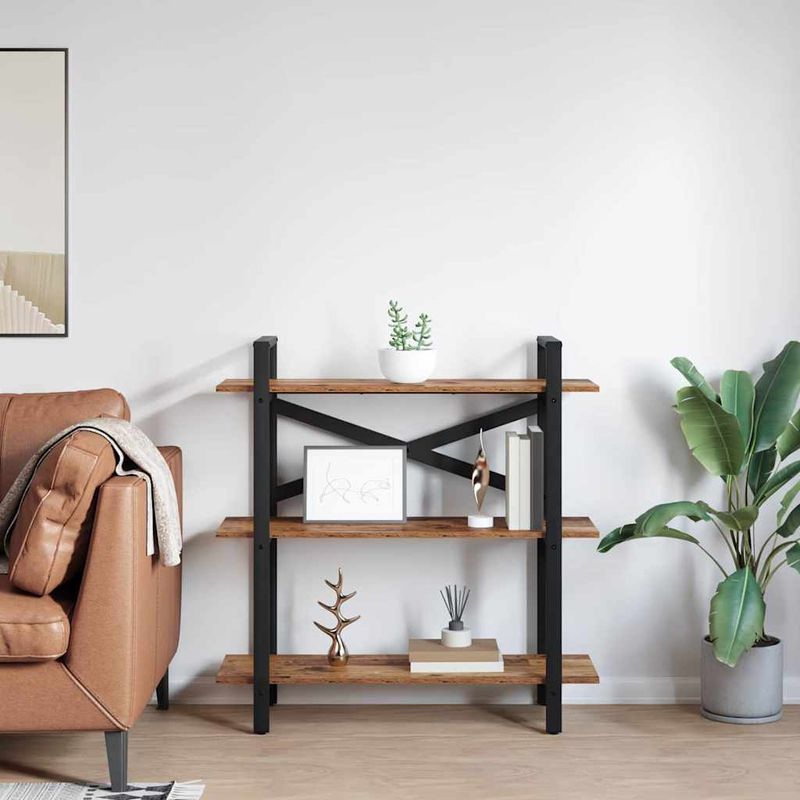 Casa si Gradina - Mobilier - Biblioteci si rafturi - Biblioteci - Raft pentru carti Lemn Vechi 100 x 33,5 x 102 cm Lemn compozit - Infinity.ro