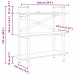 Casa si Gradina - Mobilier - Biblioteci si rafturi - Biblioteci - Raft pentru carti Lemn Vechi 100 x 33,5 x 102 cm Lemn compozit - Infinity.ro