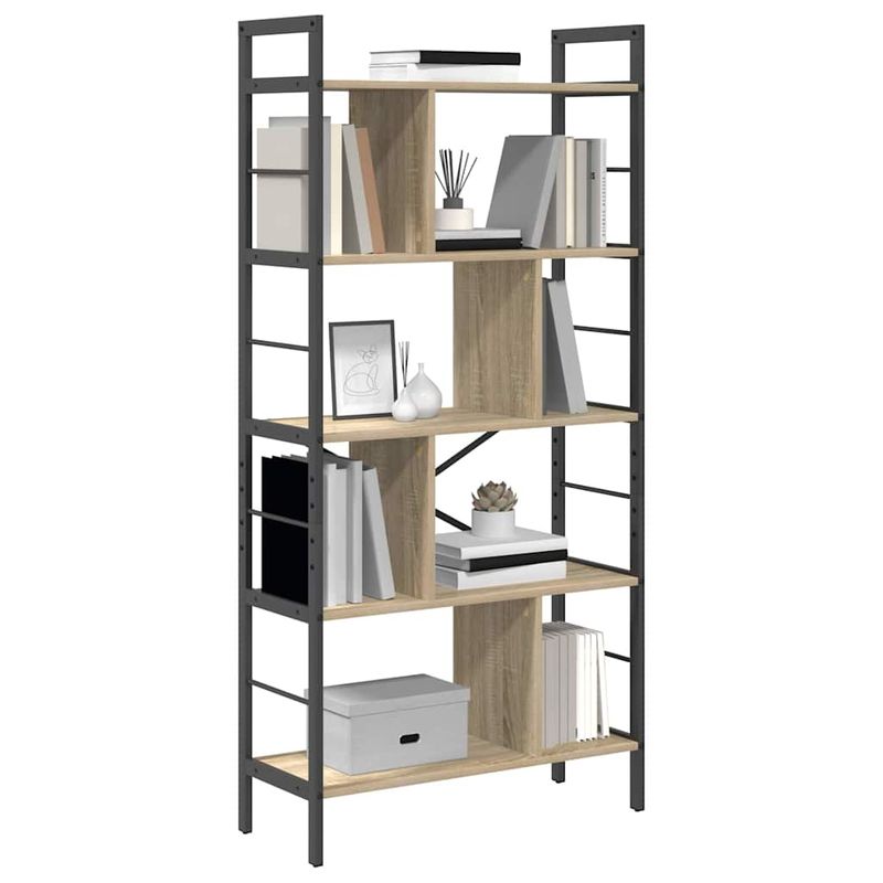 Casa si Gradina - Mobilier - Biblioteci si rafturi - Biblioteci - Raft pentru carti Stejar Sonoma 75 x 30 x 156 cm Lemn compozit - Infinity.ro