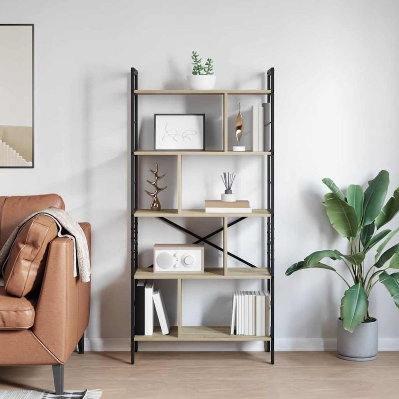 Casa si Gradina - Mobilier - Biblioteci si rafturi - Biblioteci - Raft pentru carti Stejar Sonoma 75 x 30 x 156 cm Lemn compozit - Infinity.ro