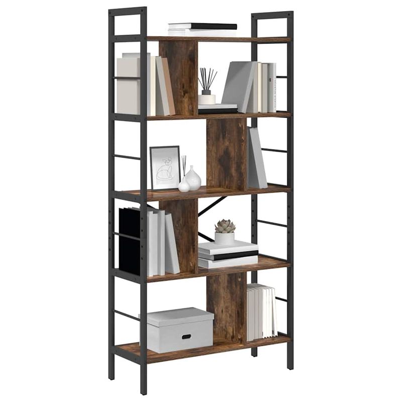 Casa si Gradina - Mobilier - Biblioteci si rafturi - Biblioteci - Raft pentru carti Stejar fumuriu 75 x 30 x 156 cm Lemn compozit - Infinity.ro
