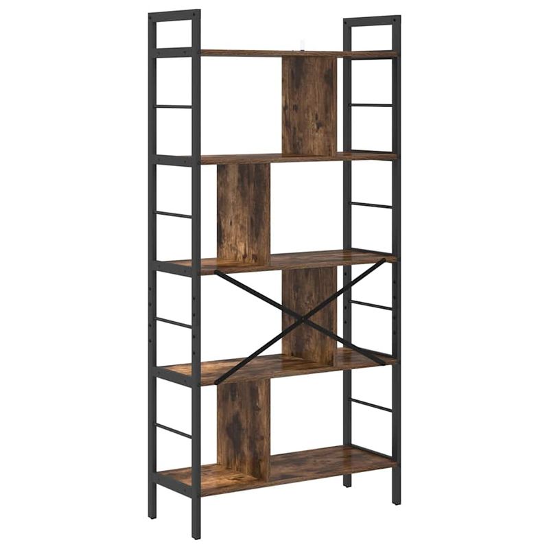 Casa si Gradina - Mobilier - Biblioteci si rafturi - Biblioteci - Raft pentru carti Stejar fumuriu 75 x 30 x 156 cm Lemn compozit - Infinity.ro