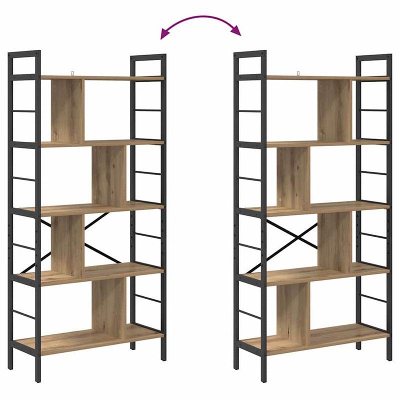 Casa si Gradina - Mobilier - Biblioteci si rafturi - Biblioteci - Raft pentru carti Stejar Artizanal 75 x 30 x 156 cm - Infinity.ro