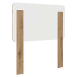 Casa si Gradina - Mobilier - Paturi si accesorii - Accesorii paturi - Tablie de pat cu aripioare, alb, 163x16x118/128 cm, piele eco - Infinity.ro
