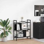 Casa si Gradina - Mobilier - Biblioteci si rafturi - Biblioteci - Raft pentru carti Stejar Negru 75 x 30 x 91 cm Lemn compozit - Infinity.ro