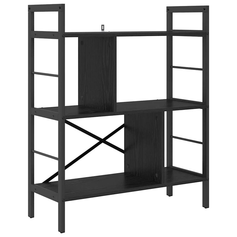 Casa si Gradina - Mobilier - Biblioteci si rafturi - Biblioteci - Raft pentru carti Stejar Negru 75 x 30 x 91 cm Lemn compozit - Infinity.ro