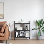 Casa si Gradina - Mobilier - Biblioteci si rafturi - Biblioteci - Raft pentru carti Stejar Negru 75 x 30 x 91 cm Lemn compozit - Infinity.ro