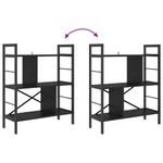 Casa si Gradina - Mobilier - Biblioteci si rafturi - Biblioteci - Raft pentru carti Stejar Negru 75 x 30 x 91 cm Lemn compozit - Infinity.ro