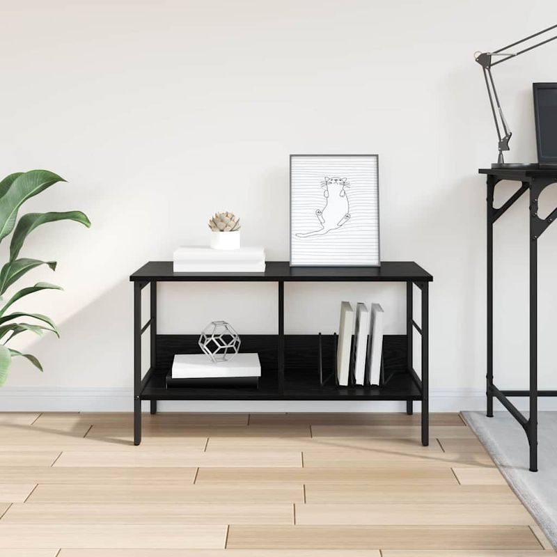Casa si Gradina - Mobilier - Biblioteci si rafturi - Biblioteci - Raft pentru carti Stejar Negru 82 x 32 x 47 cm Lemn compozit - Infinity.ro