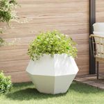 Casa si Gradina - Gradinarit si plante - Plante si ghivece - Ghivece si suporturi - Jardiniera Alb 75 x 75 x 60 cm Otel - Infinity.ro