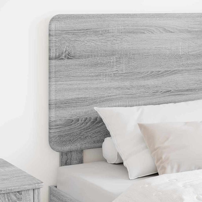 Casa si Gradina - Mobilier - Paturi si accesorii - Accesorii paturi - Tablie de pat cu aripioare gri deschis 183x16x78/88 cm textil - Infinity.ro
