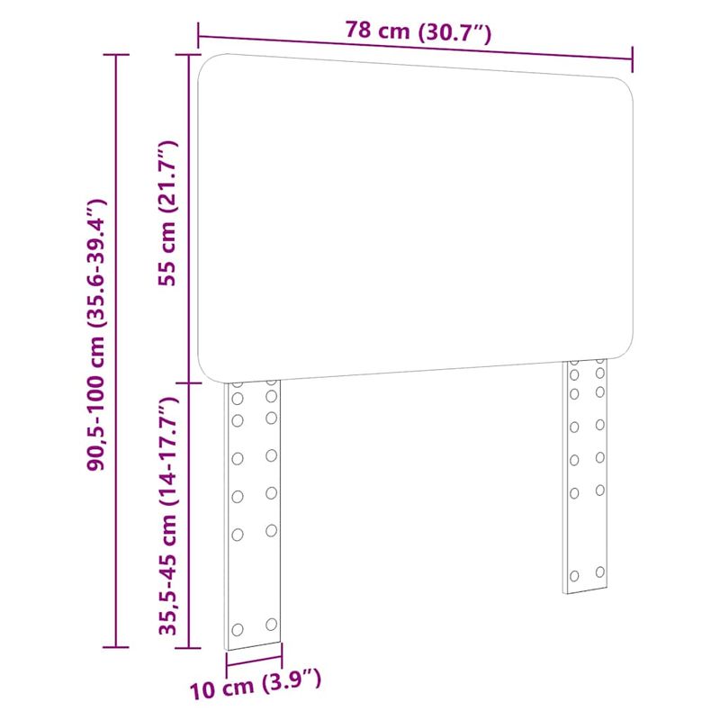 Casa si Gradina - Mobilier - Paturi si accesorii - Accesorii paturi - Tablie de pat cu aripioare gri deschis 183x16x78/88 cm textil - Infinity.ro