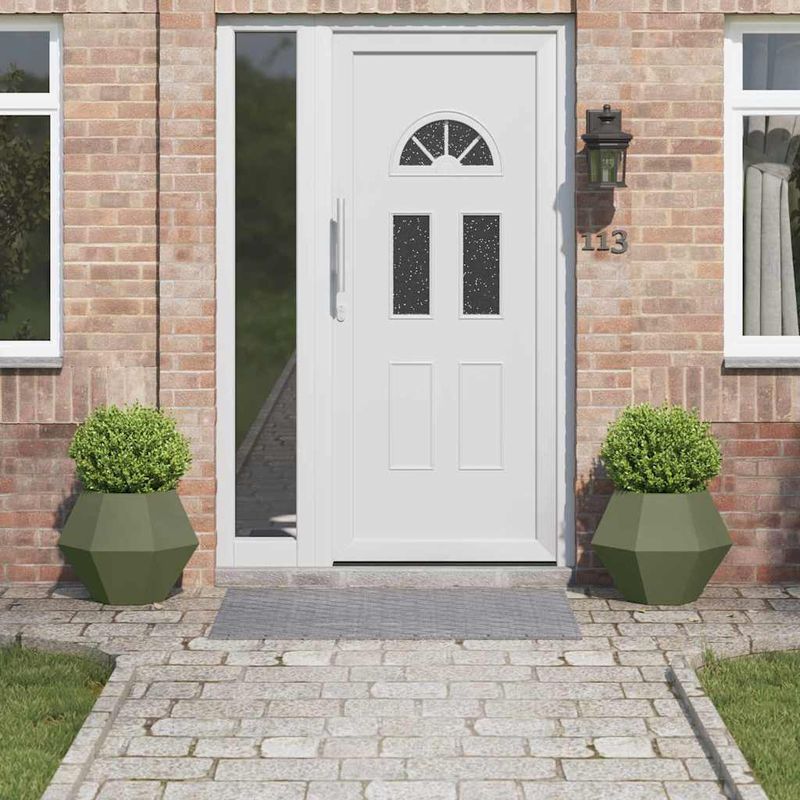 Casa si Gradina - Gradinarit si plante - Plante si ghivece - Ghivece si suporturi - Jardiniera 2 pcs Verde masliniu 50 x 50 x 40 cm Otel - Infinity.ro