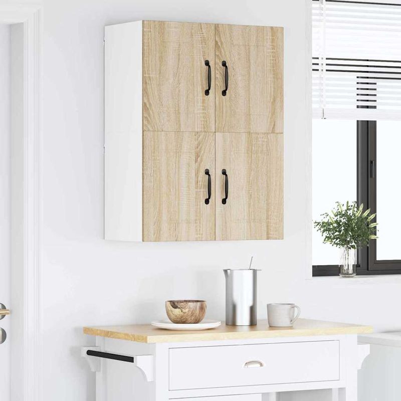 Casa si Gradina - Mobilier - Comode si corpuri - Corpuri bucatarie - Dulapuri de perete pentru bucatarie cu raft 2 pcs Stejar Sonoma - Infinity.ro