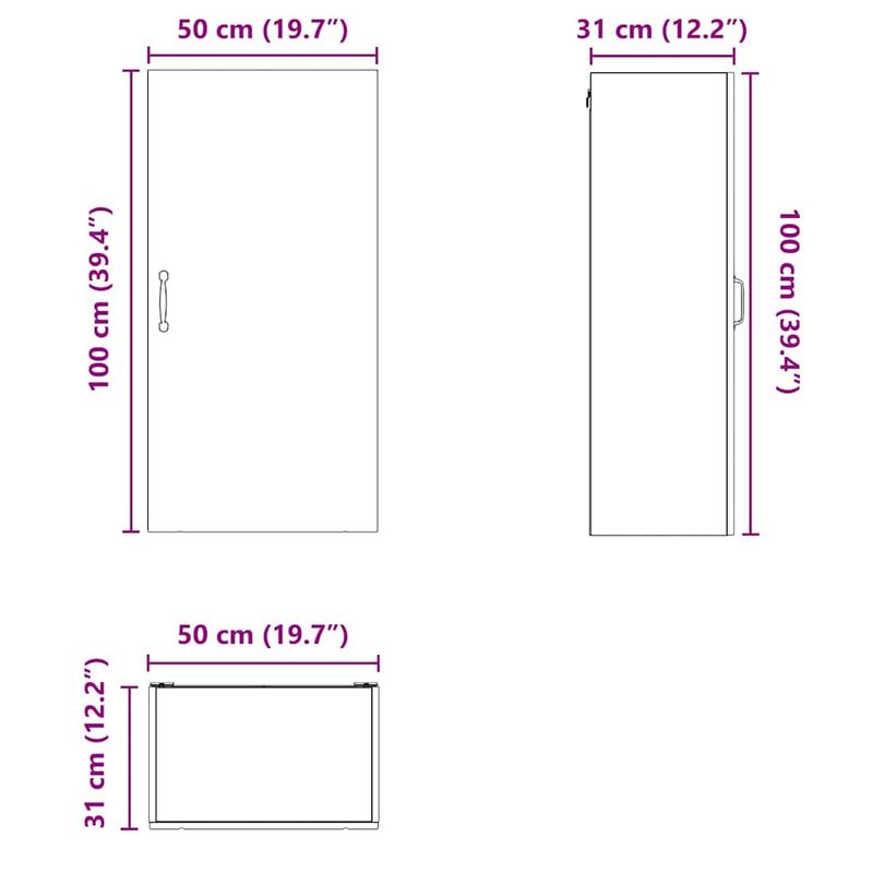 Casa si Gradina - Mobilier - Comode si corpuri - Corpuri bucatarie - Dulap de bucatarie Stejar inchis 50 x 31 x 100 cm Lemn compozit - Infinity.ro
