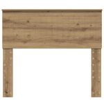 Casa si Gradina - Mobilier - Paturi si accesorii - Accesorii paturi - Tablie de pat cu aripioare maro inchis 93x16x118/128 cm textil - Infinity.ro