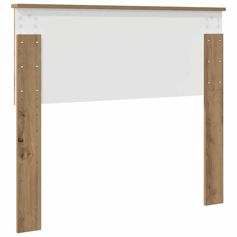 Casa si Gradina - Mobilier - Paturi si accesorii - Accesorii paturi - Tablie de pat cu aripioare maro inchis 93x16x118/128 cm textil - Infinity.ro