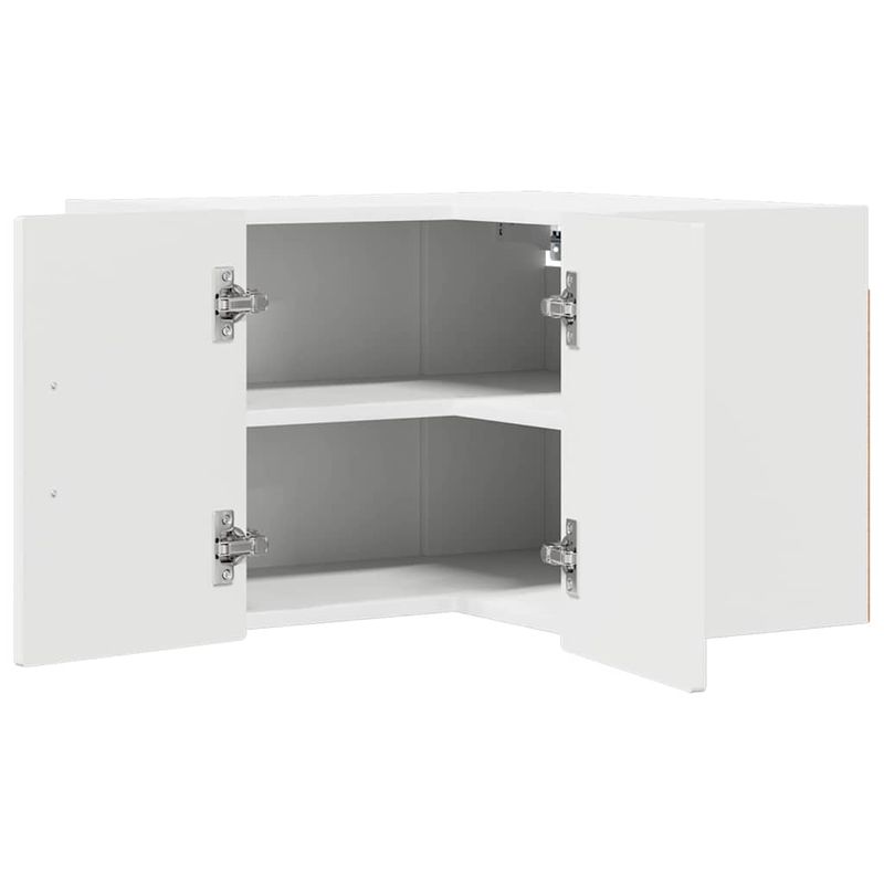 Casa si Gradina - Mobilier - Comode si corpuri - Corpuri bucatarie - Dulap suspendat de bucatarie cu raft Alb lucios 57 x 57 x 40 cm - Infinity.ro