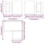 Casa si Gradina - Mobilier - Comode si corpuri - Corpuri bucatarie - Dulap suspendat de bucatarie cu raft Alb lucios 57 x 57 x 40 cm - Infinity.ro