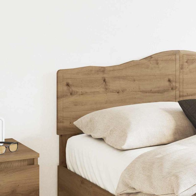Casa si Gradina - Mobilier - Paturi si accesorii - Accesorii paturi - Tablie de pat cu aripioare negru 83x16x78/88 cm piele ecologica - Infinity.ro