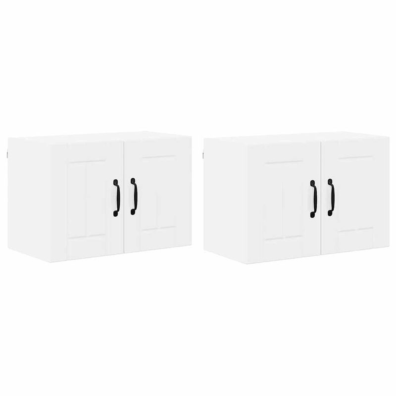 Casa si Gradina - Mobilier - Comode si corpuri - Corpuri bucatarie - Dulapuri de perete pentru bucatarie cu raft 2 pcs Alb lucios - Infinity.ro