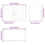 Casa si Gradina - Mobilier - Comode si corpuri - Corpuri bucatarie - Dulapuri de perete pentru bucatarie cu raft 2 pcs Alb lucios - Infinity.ro