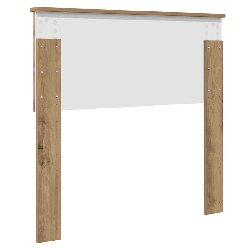 Casa si Gradina - Mobilier - Paturi si accesorii - Accesorii paturi - Tablie de pat cu aripioare maro inchis 93x23x118/128 cm textil - Infinity.ro