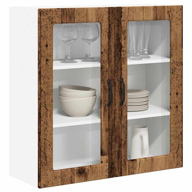 Casa si Gradina - Mobilier - Comode si corpuri - Corpuri bucatarie - Dulap suspendat de bucatarie cu raft Lemn Vechi 80 x 31 x 80 cm - Infinity.ro