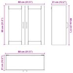 Casa si Gradina - Mobilier - Comode si corpuri - Corpuri bucatarie - Dulap suspendat de bucatarie cu raft Lemn Vechi 80 x 31 x 80 cm - Infinity.ro