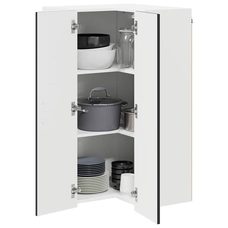 Casa si Gradina - Mobilier - Comode si corpuri - Corpuri bucatarie - Dulap de bucatarie cu raft Negru 57 x 57 x 100 cm Lemn compozit - Infinity.ro
