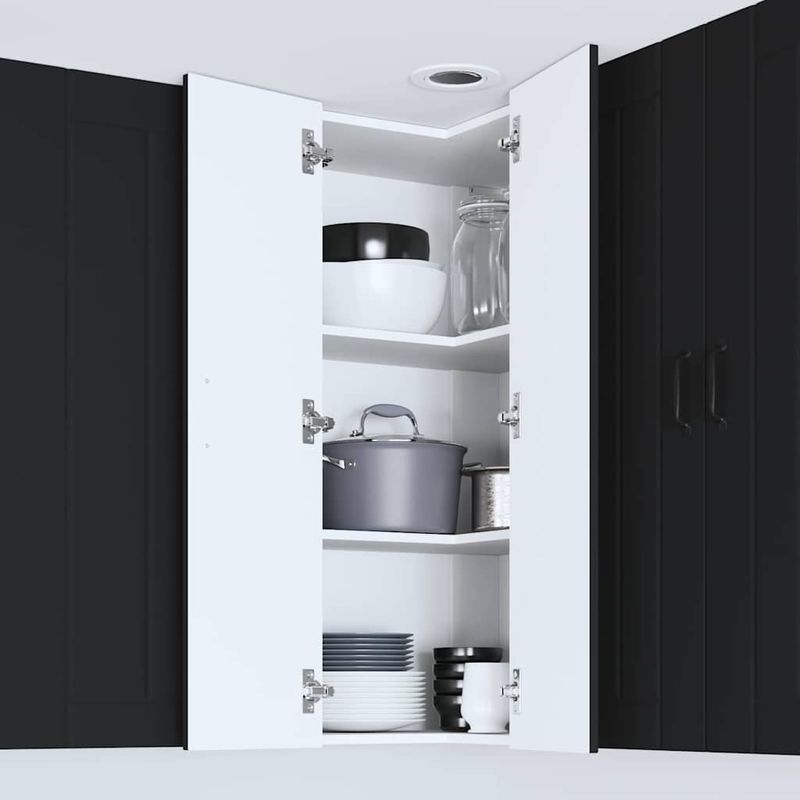 Casa si Gradina - Mobilier - Comode si corpuri - Corpuri bucatarie - Dulap de bucatarie cu raft Negru 57 x 57 x 100 cm Lemn compozit - Infinity.ro