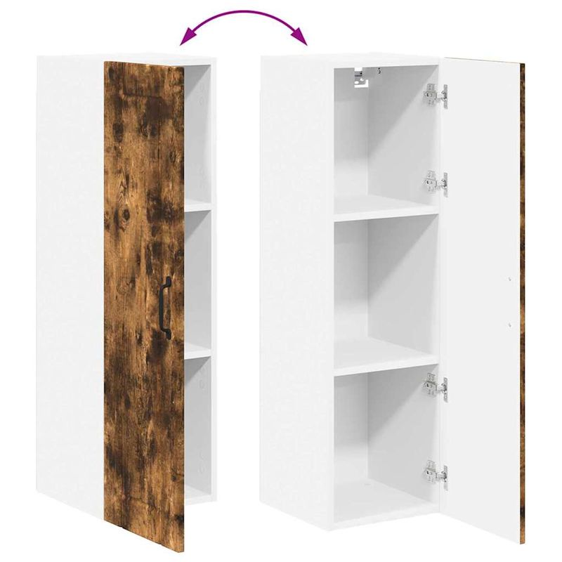 Casa si Gradina - Mobilier - Comode si corpuri - Corpuri bucatarie - Dulap de bucatarie cu raft Stejar fumuriu 30 x 31 x 100 cm - Infinity.ro